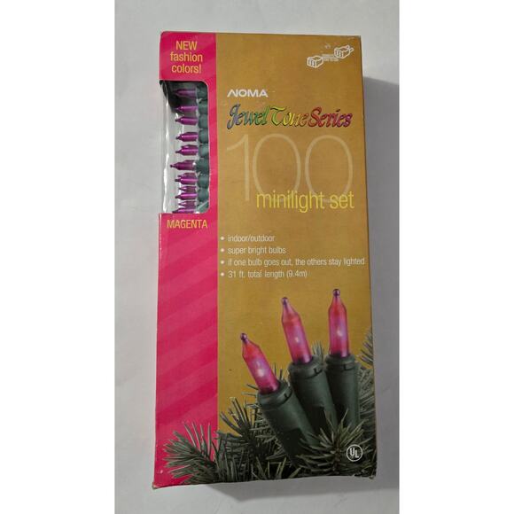 Magenta Noma Jewel Tone Series 100 Mini Lights 31 ft total - Picture 1 of 8